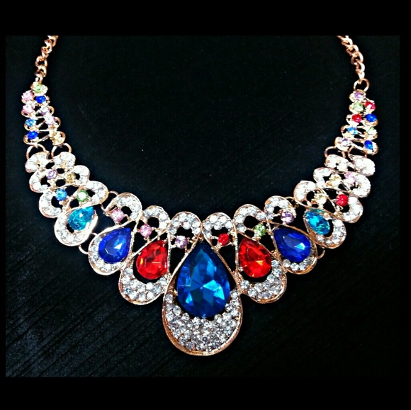 Jewelry - 3/$30 Faux Gem and Crystal Statement Necklace Jewelry - 3/$30 Faux Gem and Crystal Statement Necklace